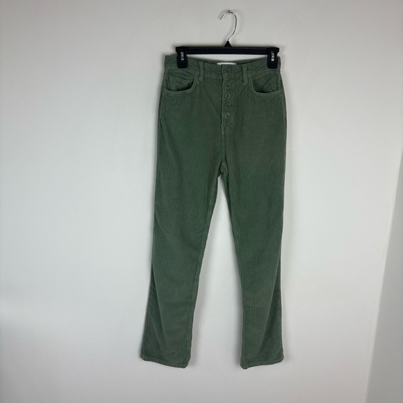 Reformation Cynthia Button Fly High-Rise Straight Corduroy Pants Size 25 - Picture 6 of 10